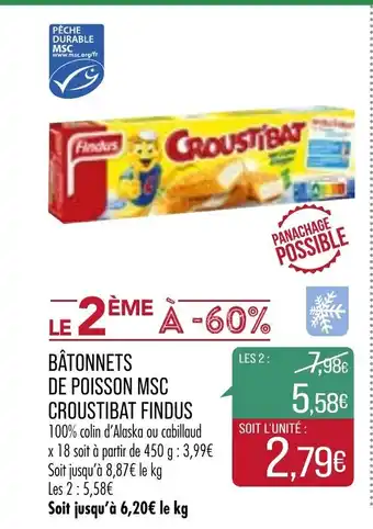 Match Bâtonnets De Poisson MSC offre