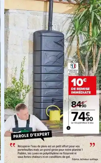Carrefour Market Récupérateur à eau offre