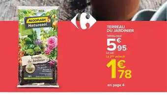 Carrefour Market Terreau du jardinier algoflash naturasol offre