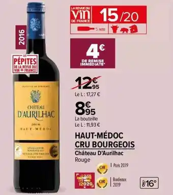Château d'aurilhac rouge haut-médoc cru bourgeois