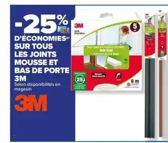Joints mousse et bas de porte 3m