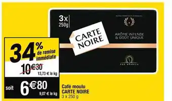 Cora x Carrefour Café moulu carte noire offre