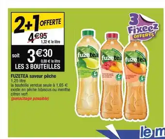 Cora x Carrefour Fuzetea saveur pêche offre