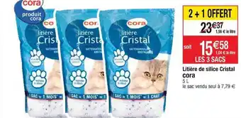 Cora x Carrefour Litière de silice cristal cora offre