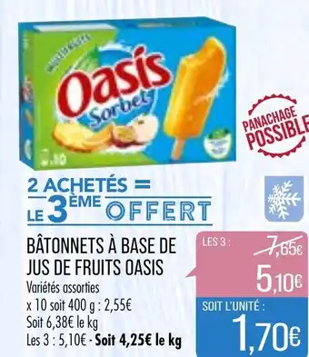 Match Bâtonnets à Base De Jus De Fruits Oasis offre