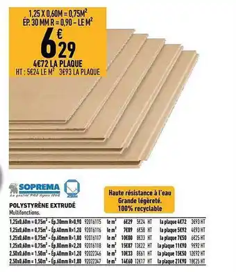 Brico Cash Polystyrène extrudé soprema offre