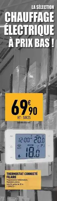 Brico Cash Thermostat connecté filaire offre
