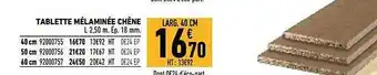 Brico Cash Tablette mélaminée chêne offre