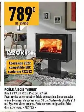 Brico Cash Poêle à bois offre