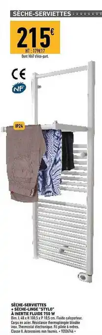 Brico Cash Sèche-serviettes + sèche-linge offre