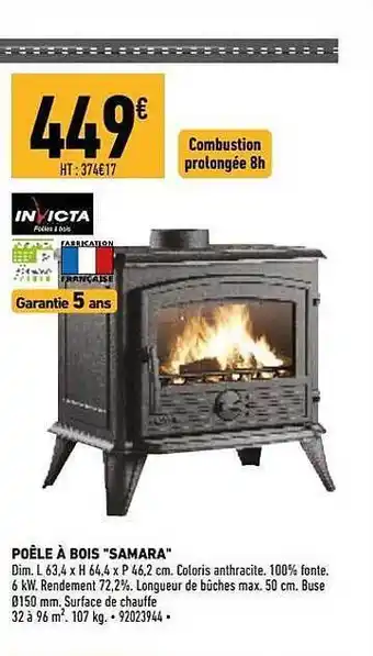 Brico Cash Poêle à bois offre