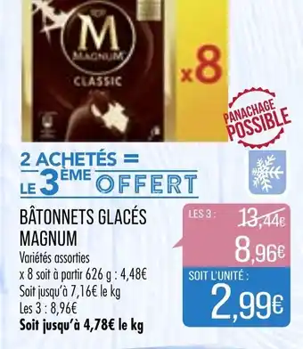 Match Bâtonnets Glacés Magnum offre