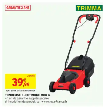 Intermarché Tondeuse Electrique 1100W offre