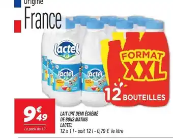 Netto Lait UHT Demi-écréme De Bons Matins Lactel offre