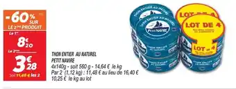 Netto Thon Entier Au Naturel Petit Navire offre