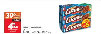 Netto Granola Chocolat Au Lait Lu offre