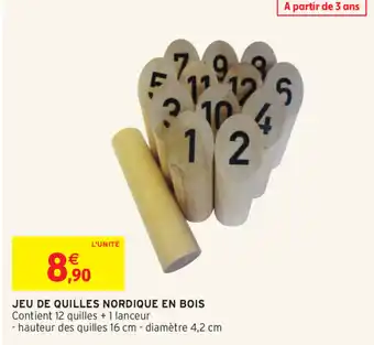 Intermarché Jeu de Quilles Nordique en Bois offre