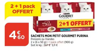 Bi1 Sachets Mon Petit Gourmet Purina offre