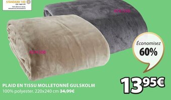 JYSK Plaid en Tissu Molletonné Gulskolm offre