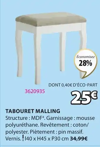 JYSK Tabouret Malling offre