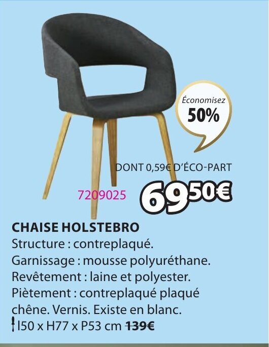 Promo Chaise Holstebro chez JYSK