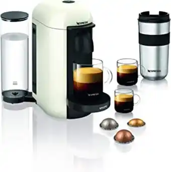 Amazon Krups vertuo plus blanc machine expresso, nespresso, machine à café, cafetière expresso, 5 tailles de tasses, 1,2l, capsul... offre