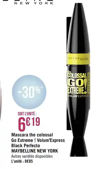 Géant Casino Mascara the colossal Go Extreme Volum'Espress offre