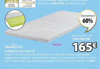 JYSK Surmatelas Gold T55 offre