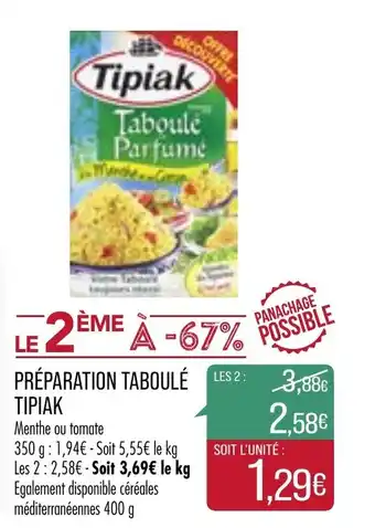 Préparation Taboulé Tipiak