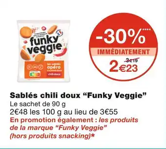 Monoprix Funky veggie sablés chili doux offre