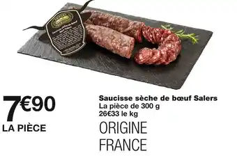 Saucisse sèche de bœuf salers