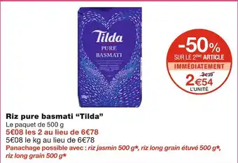 Monoprix Tilda riz pure basmati offre