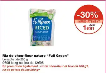Monoprix Full green riz de chou-fleur nature offre