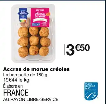 Monoprix Accras de morue créoles offre