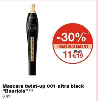 Monoprix Bourjois mascara twist-up 001 ultra black offre