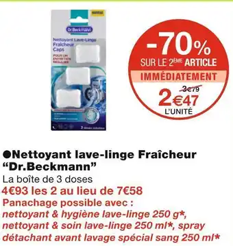 Monoprix Dr.beckmann nettoyant lave-linge fraîcheur offre