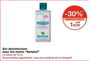 Monoprix Sanytol gel désinfectant pour les mains offre
