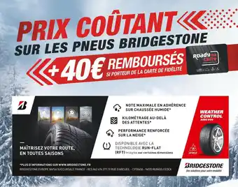 Roady Bridgestone bon plan sur les pneus offre