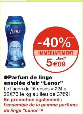 Monoprix Lenor parfum de linge envolée d’air offre
