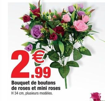 Bazarland Bouquet de boutons de roses et mini roses offre