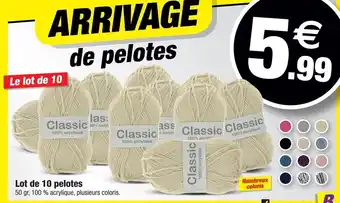 Bazarland Lot de 10 pelotes offre