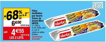 Migros Pâte feuilletée herta offre