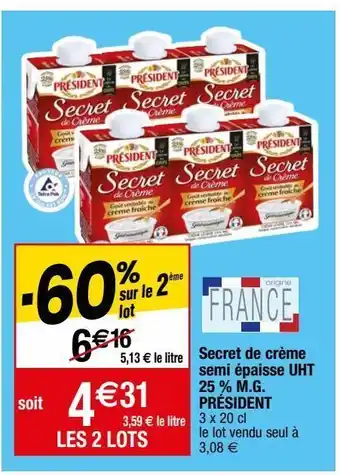 Migros Crème président offre