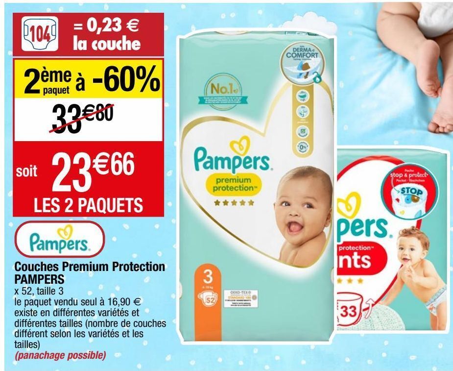 Promo Couches pampers chez Migros