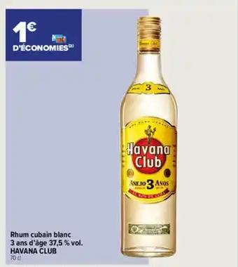 Rhum cubain blanc 3 ans d'âge 37,5% vol. havana club