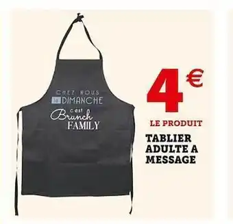 Super U Tablier adulte à message offre