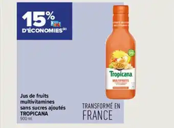 Jus de fruits multivitamines sans sucres ajoutés tropicana
