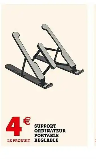 Super U Support ordinateur portable réglable offre