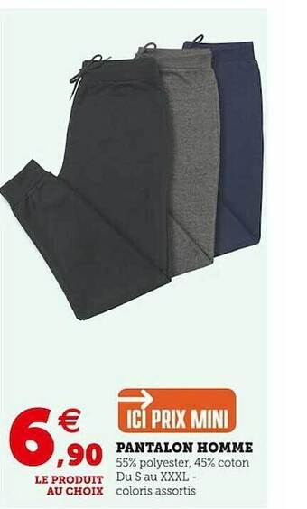 Super U Pantalon homme offre