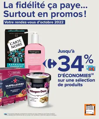 Carrefour Contact Produits carte noire, neutrogena, san pellegrino, häagen-dazs offre